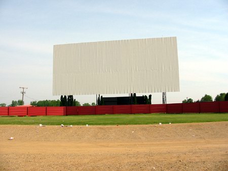 Capri Drive-In Theatre - Screen Front - Photo From Water Winter Wonderland (newer photo)
